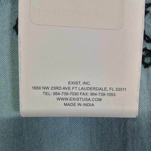 BEACH by Exist Embroidered Cover Up Dress Light Blue Roll Tab Sleeve Size L NWT - Picture 3 of 11